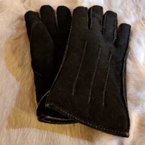 gants noirs peau mouton